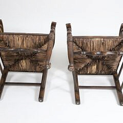 Set of 8 English Style Oak Ladder Back Dining Chairs