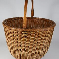 Nantucket Swing Handle Harvest Basket, 19th Century
