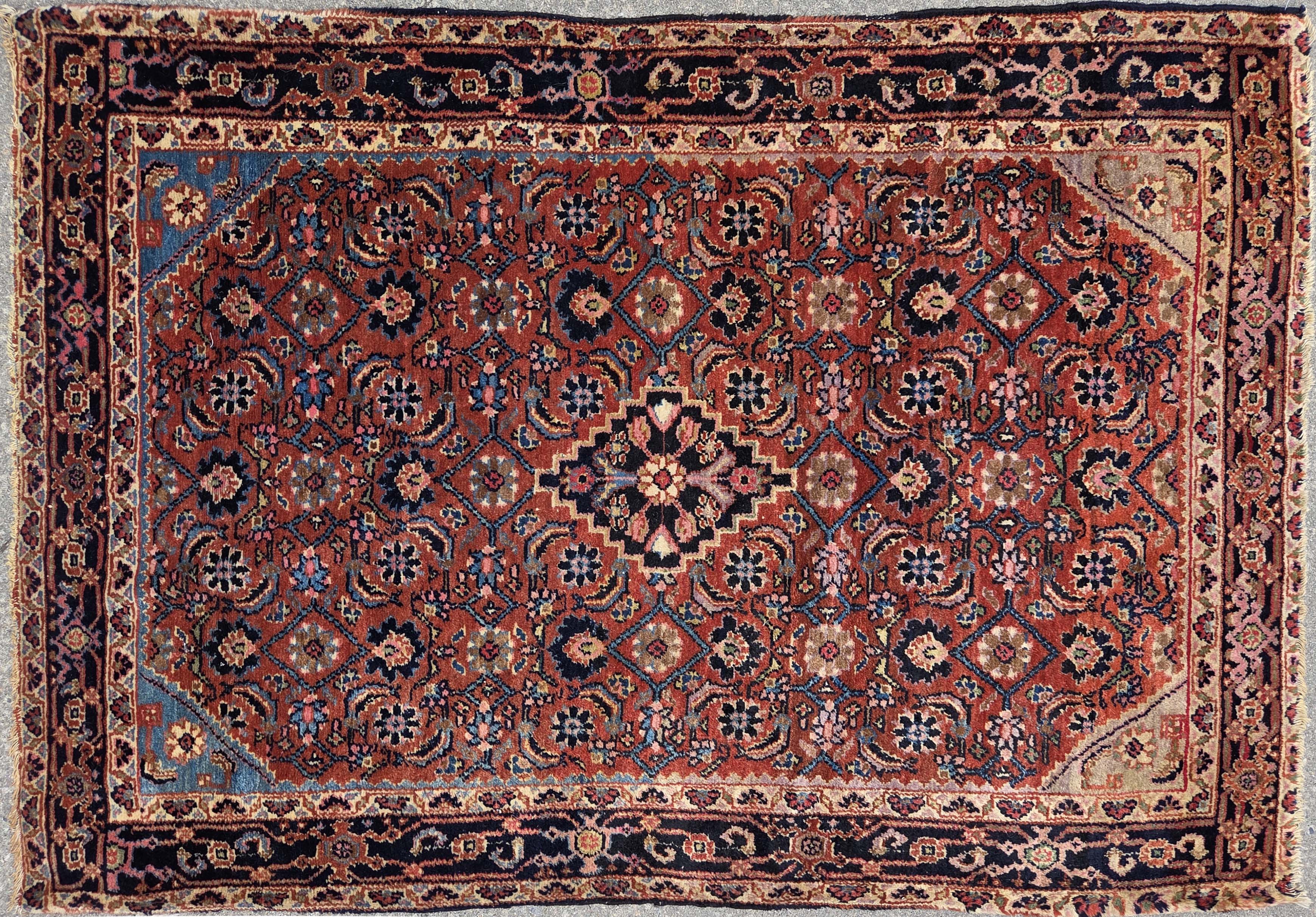 Hand Knotted Oriental Scatter Rug - Vintage Hand Knotted Oriental ...