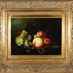 Contemporary Oil on Panel "Fruit Still Life"