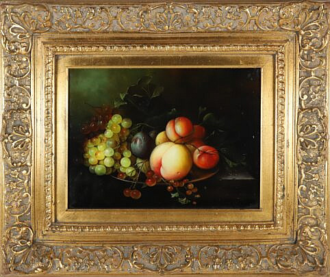 Contemporary Oil on Panel "Fruit Still Life"