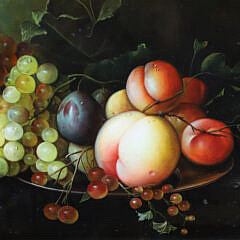 Contemporary Oil on Panel “Fruit Still Life”