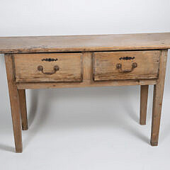 English Two Drawer Console Table, 19th Century