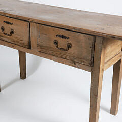 English Hepplewhite Style Two Drawer Console Table, 19th Century