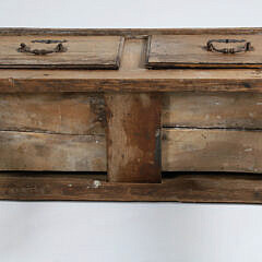English Hepplewhite Style Two Drawer Console Table, 19th Century