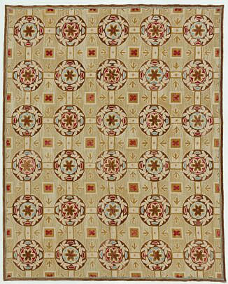 American Hooked Floral Design Carpet