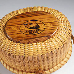 Maitino Nantucket Friendship Basket with Twin Carved Scallop Shells