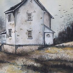 Anne Buffington Watercolor on Paper “Rural Life”