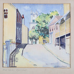 999 Beatrix Warner Watercolor on Paper Step Lane Nantucket B 9969_2 JPG