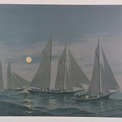 Frederic S. Cozzens Lithograph “Moonlight on Nantucket Shoals”, Plate XIV