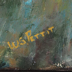 William Pettit Oil on Canvas “Thistle and Lighthouse”