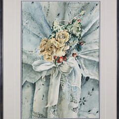 999 Victoria Bailey Watercolor of Flowers and Lace A 9983_2 JPG