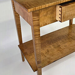 Phillip Raneri Nantucket Tiger Maple One Drawer Console Table