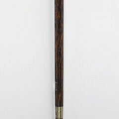 Finely Carved American Bulldog Head Grip Walking Stick, 19th Century