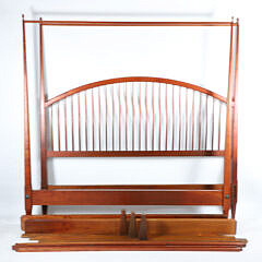 Signed Stephen Swift Four Poster Spindle Bed, circa 1995