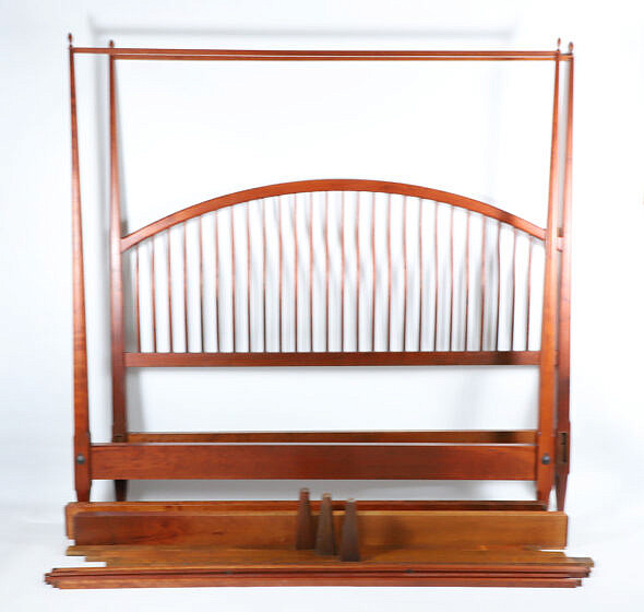 Signed Stephen Swift Four Poster Spindle Bed circa 1995