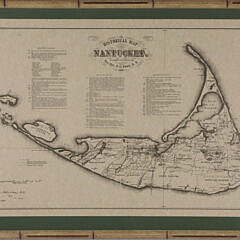 Reprint "Historical Map of Nantucket" Surveyed and Drawn by the Rev. F.C. Ewer D.D. 1869
