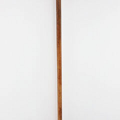 Finely Carved Child Holding Horn of Plenty Walking Stick, 19th Century