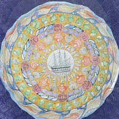 Pair of Leslie Linsley Decoupage Plates