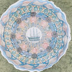 Pair of Leslie Linsley Decoupage Plates