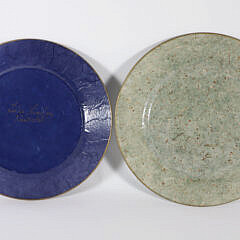 Pair of Leslie Linsley Decoupage Plates