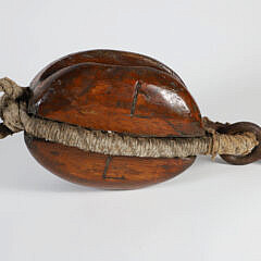 Ships Wooden Pulley Initialed A.G.H.