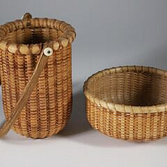 Two Donald C. Allen Nantucket Woven Baskets