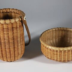 Two Donald C. Allen Nantucket Woven Baskets