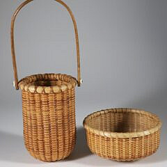Two Donald C. Allen Nantucket Woven Baskets