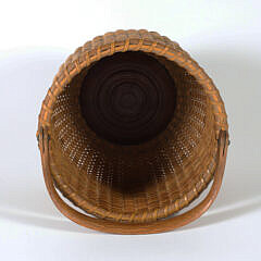 Harry Hilbert Round Open Swing Handle Nantucket Basket