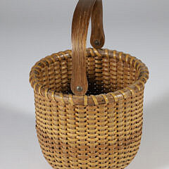 Harry Hilbert Open Round Swing Handle Nantucket Basket