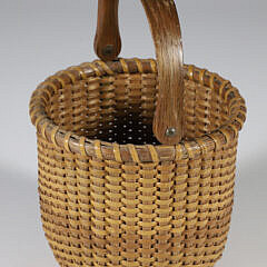 Harry Hilbert Open Round Swing Handle Nantucket Basket