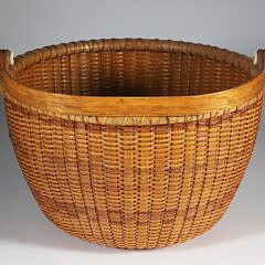 O.L. Whitamore Open Round Swing Handle Nantucket Basket