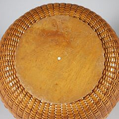 O.L. Whitamore Open Round Swing Handle Nantucket Basket