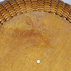 O.L. Whitamore Open Round Swing Handle Nantucket Basket