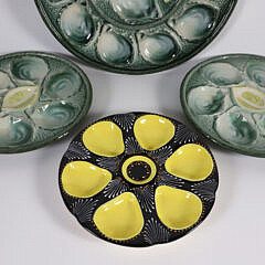 Group of Four Ceramic Oyster Plates