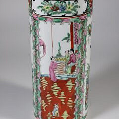 Antique Rose Medallion Brush Pot