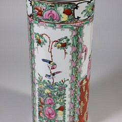 Antique Rose Medallion Brush Pot