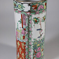 Antique Rose Medallion Brush Pot