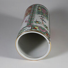 Antique Rose Medallion Brush Pot