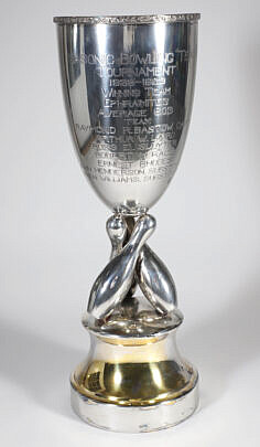 Silver Plated Masonic Bowling Tournament 1922-1923, Raymond R. Bastow, Capt. 