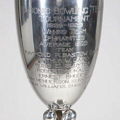 Silver Plated Masonic Bowling Tournament Trophy