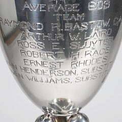 Silver Plated Masonic Bowling Tournament Trophy