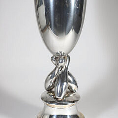 Silver Plated Masonic Bowling Tournament Trophy