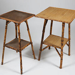 Two Vintage Bamboo Fern Stands