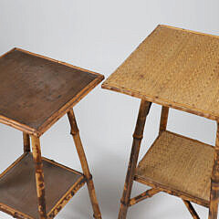 Two Vintage Bamboo Fern Stands