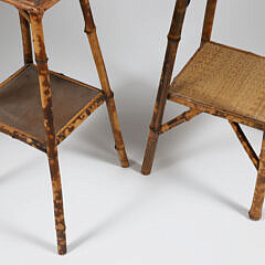 Two Vintage Bamboo Fern Stands