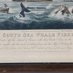 W.J. Huggins Lithograph “South Sea Whale Fishery”