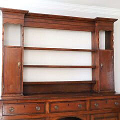 English Oak Welsh Cupboard in Two Sections, 19th Century