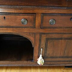 English Oak Welsh Cupboard in Two Sections, 19th Century